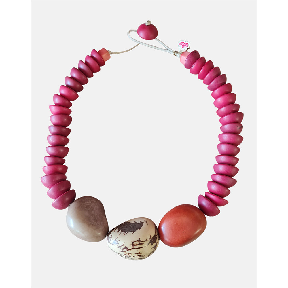 Pretty Pink Hannah Necklace in Red