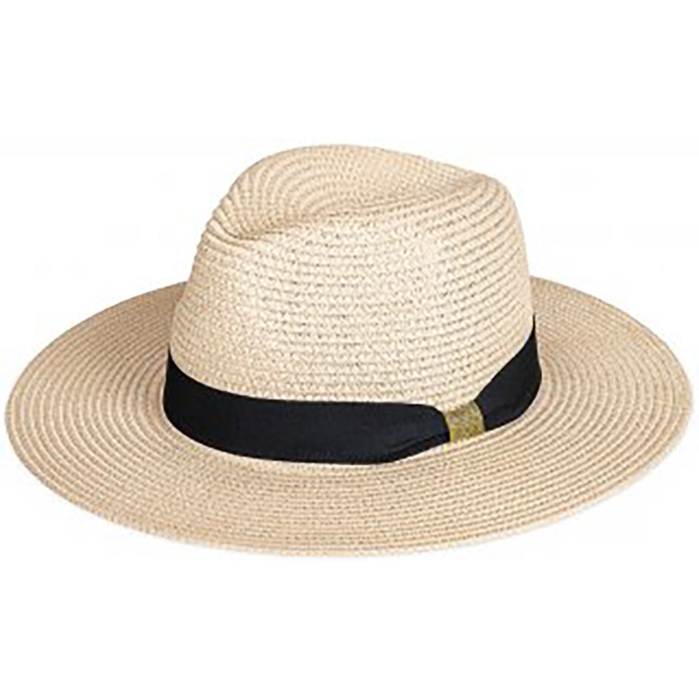 SSP Natural Straw Fedora With Ribbon Detail