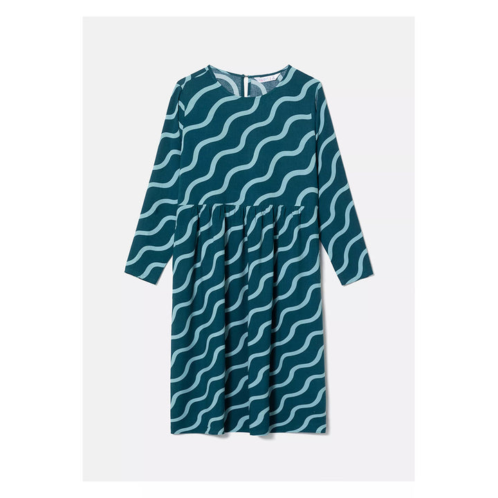 Compañia Fantastica Blue Wave Print Dress