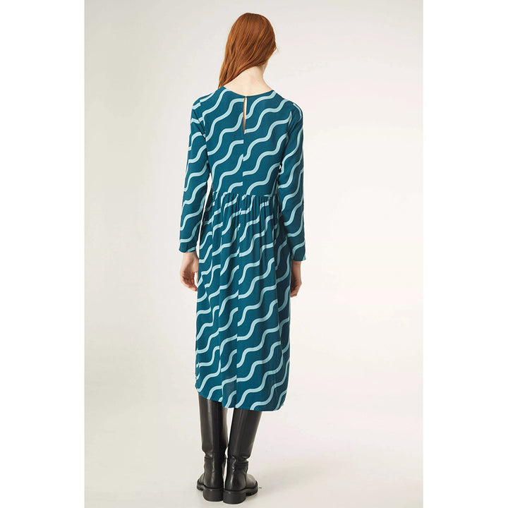 Compañia Fantastica Blue Wave Print Dress