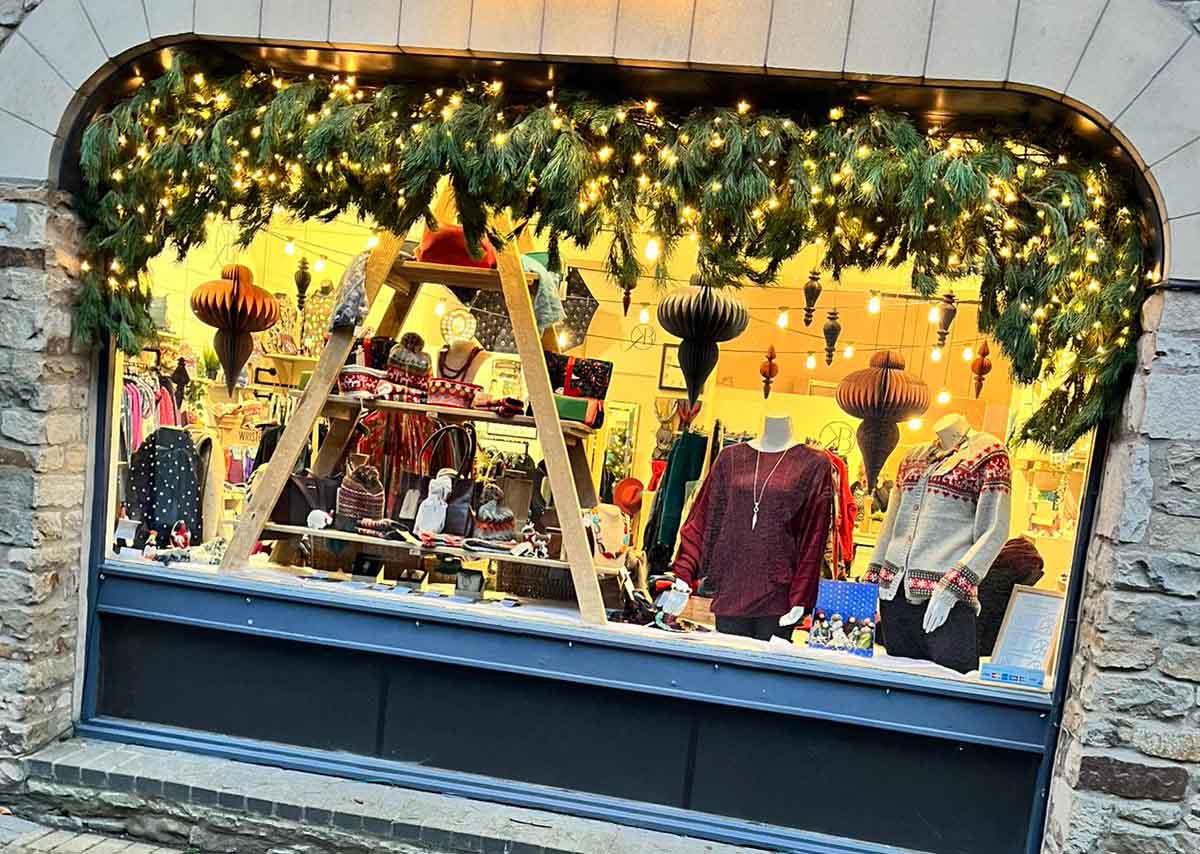 Kitty Brown's Christmas window for 2022.