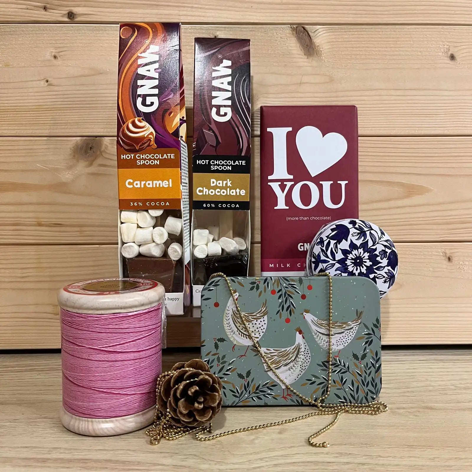 Chocolate and sweets in various packaging and tins