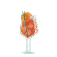Aperitivo Spritz shaped hair dlip on a white background