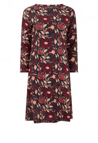 Floral patterned dress on a white background