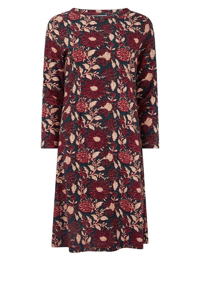 Floral patterned dress on a white background