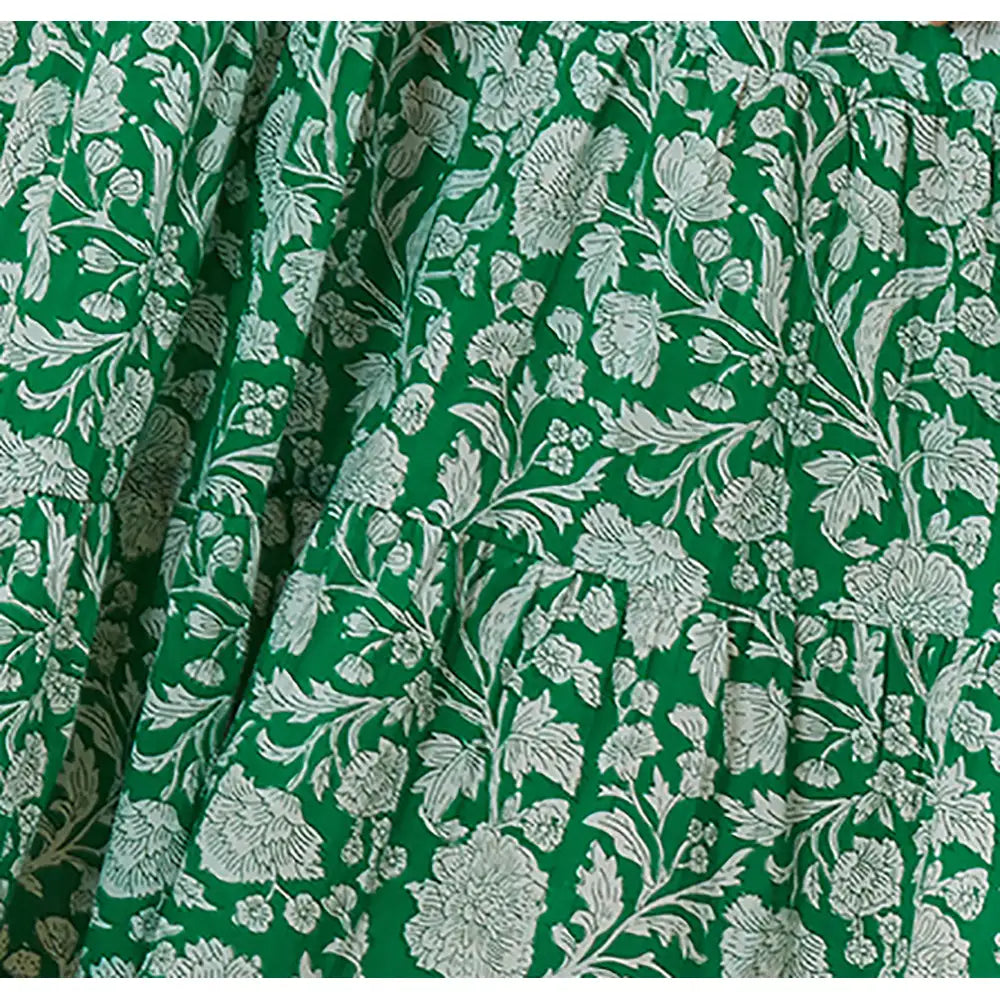 Tiered Dailia Dress - Simply Green