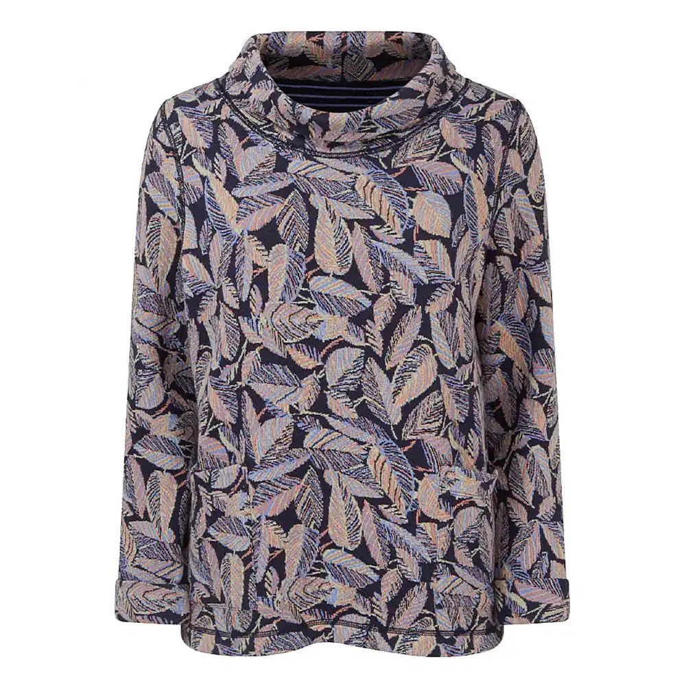 Patterned shirt with a collar on a white background