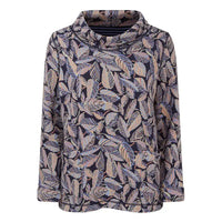 Patterned shirt with a collar on a white background