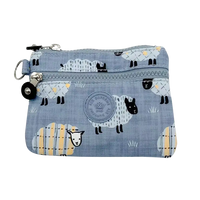 Small pouch with sheep pattern on a white background