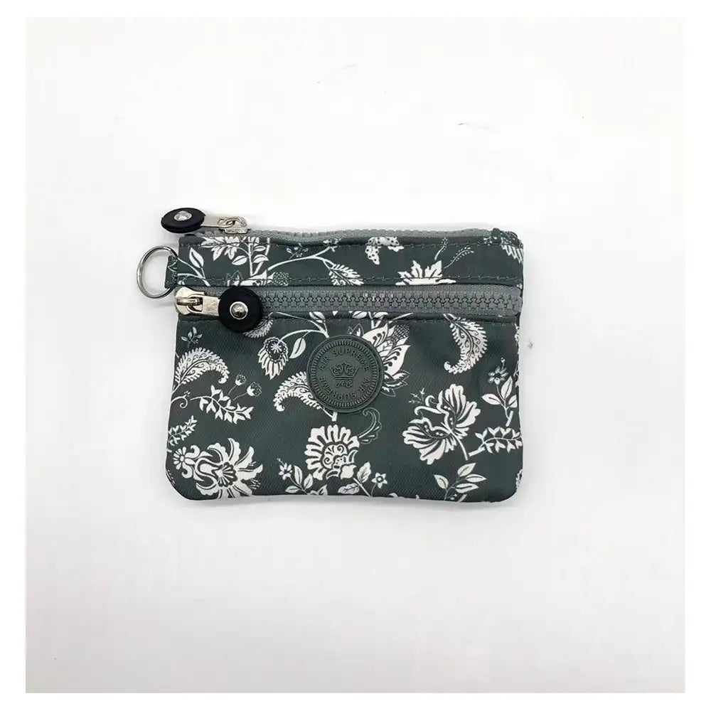 Water Resistant Pocket Purse - Green Paisley