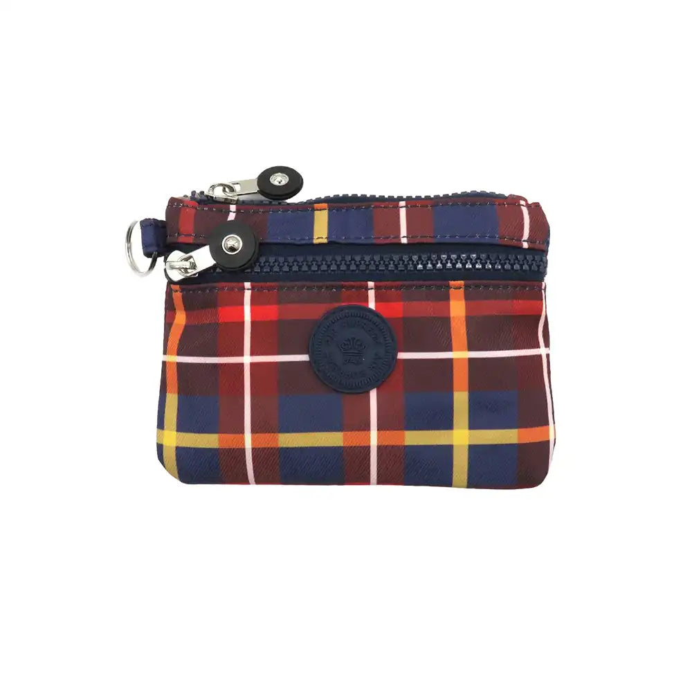 Water Resistant Pocket Purse - Red Tartan