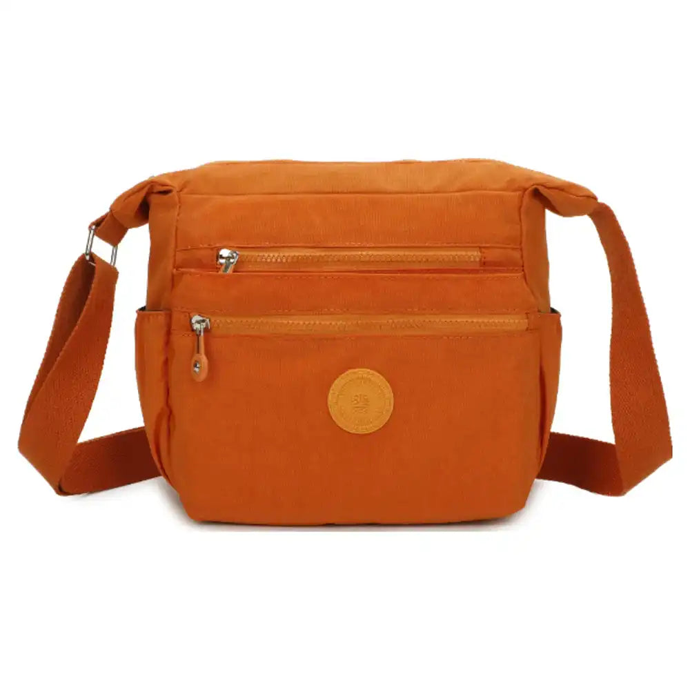 Multi Zip Messenger Bag - Orange