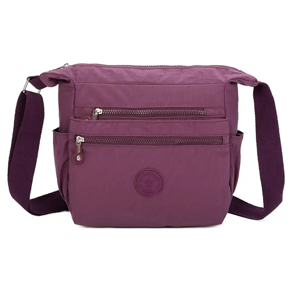 Multi Zip Messenger Bag - Mulberry