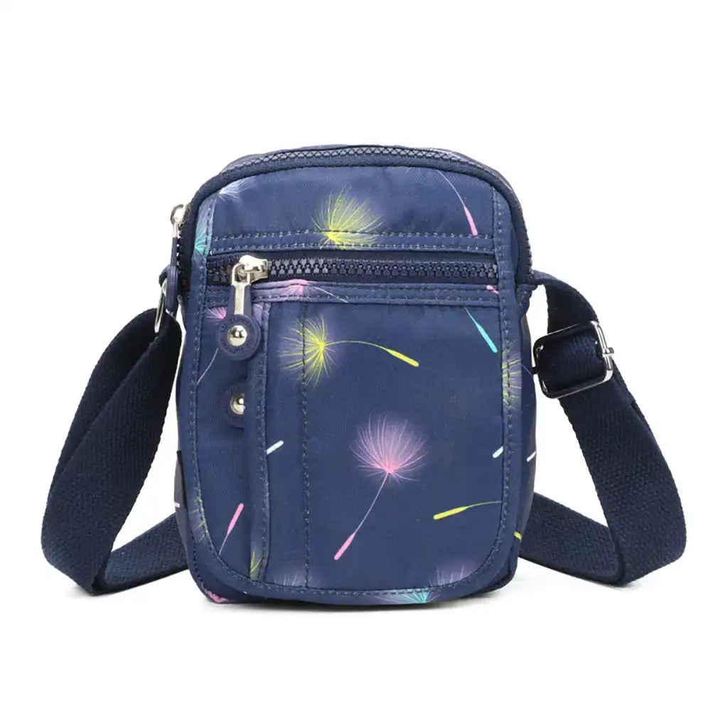Small Satchel - Navy Dandelion
