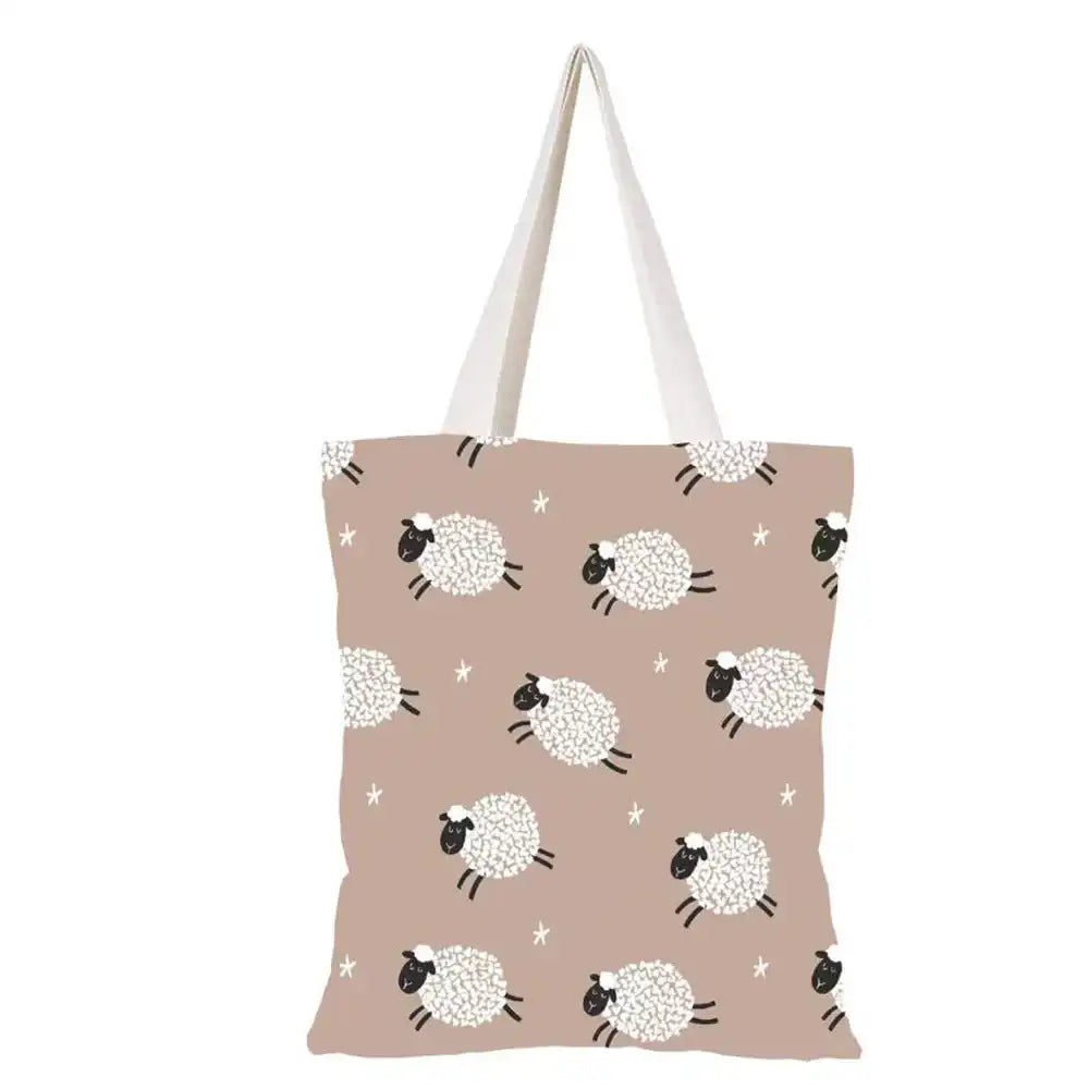 Canvas Tote Bag - Pink Sheep