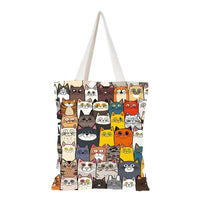 Tote bag with multicoloured stacked ct design