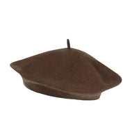 Brown beret on a white background