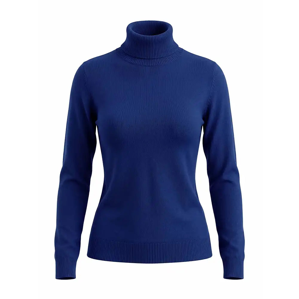 Wool Blend Cowl Neck Jumper - Navy