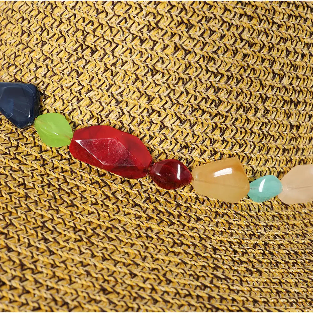 Wide Brim Hat - Yellowed Straw
