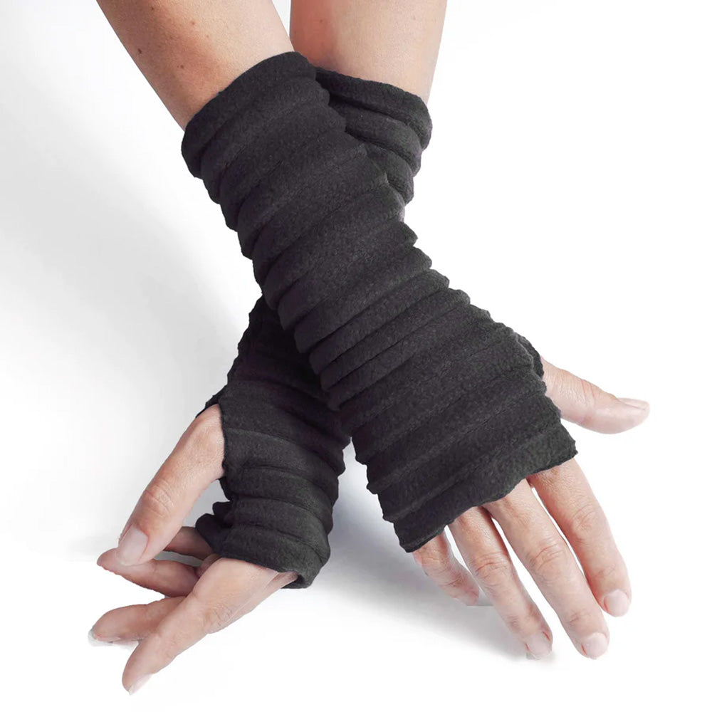 Wristee Fingerless Gloves Recycled Black