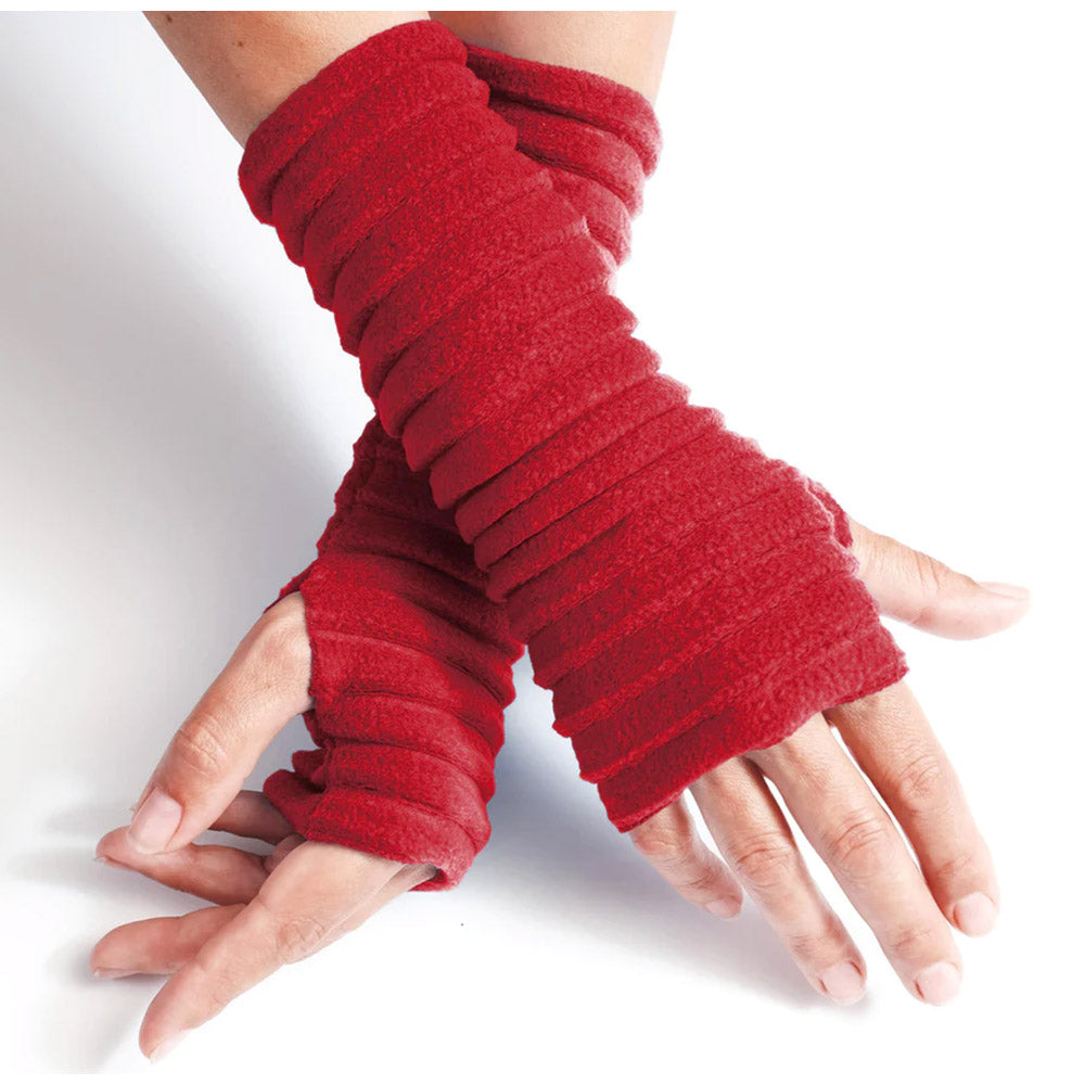 Wristee Fingerless Gloves Red