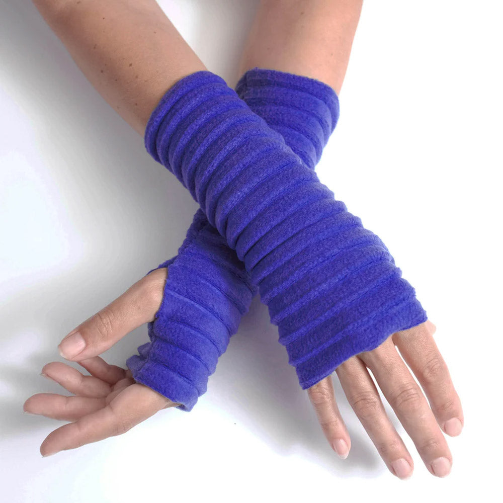 Wristee Fingerless Gloves Recycled Blue