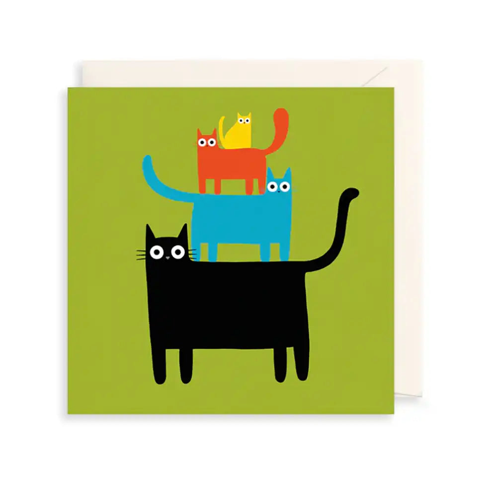 Cat Pyramid Greetings Card