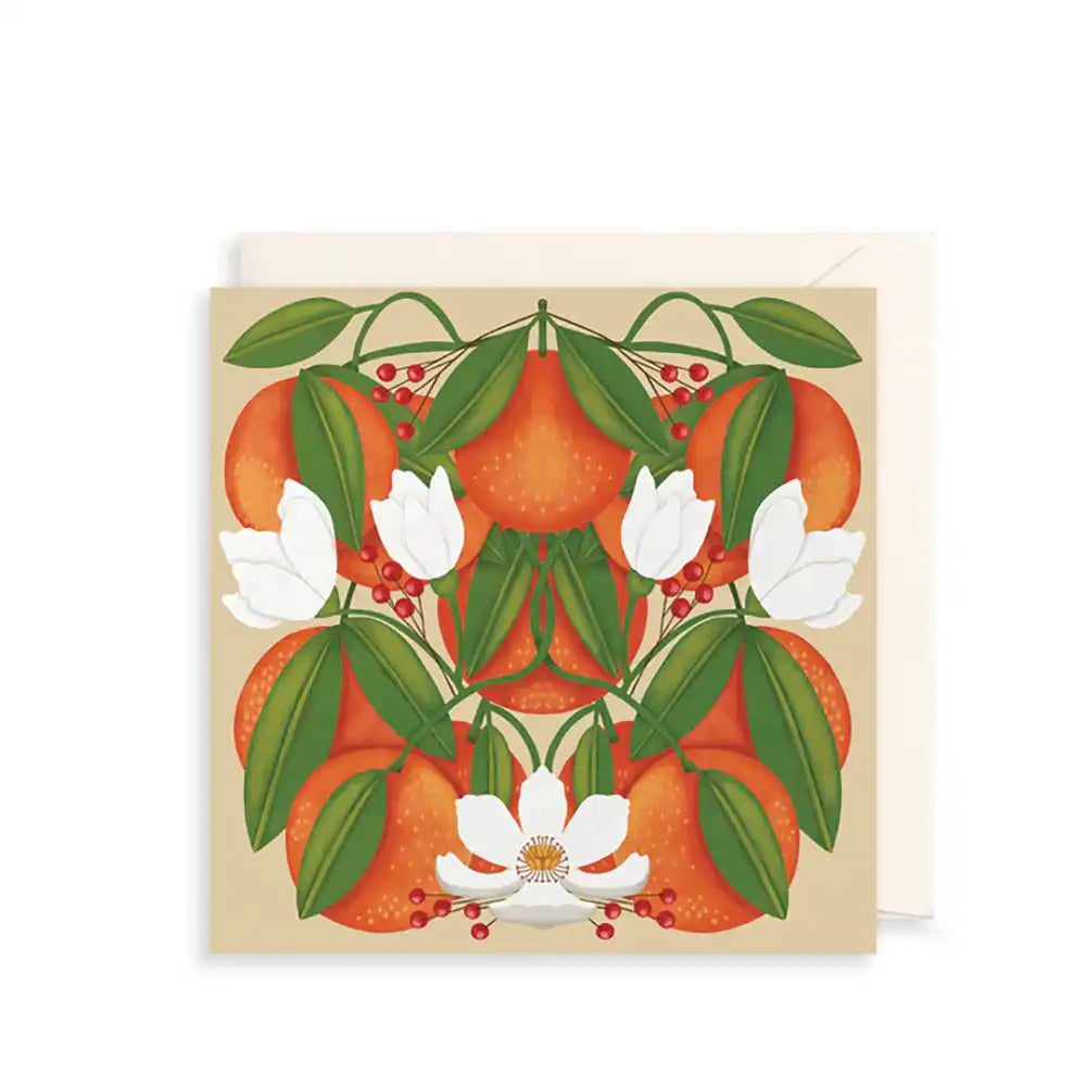 Orange Blossoms Greetings Card