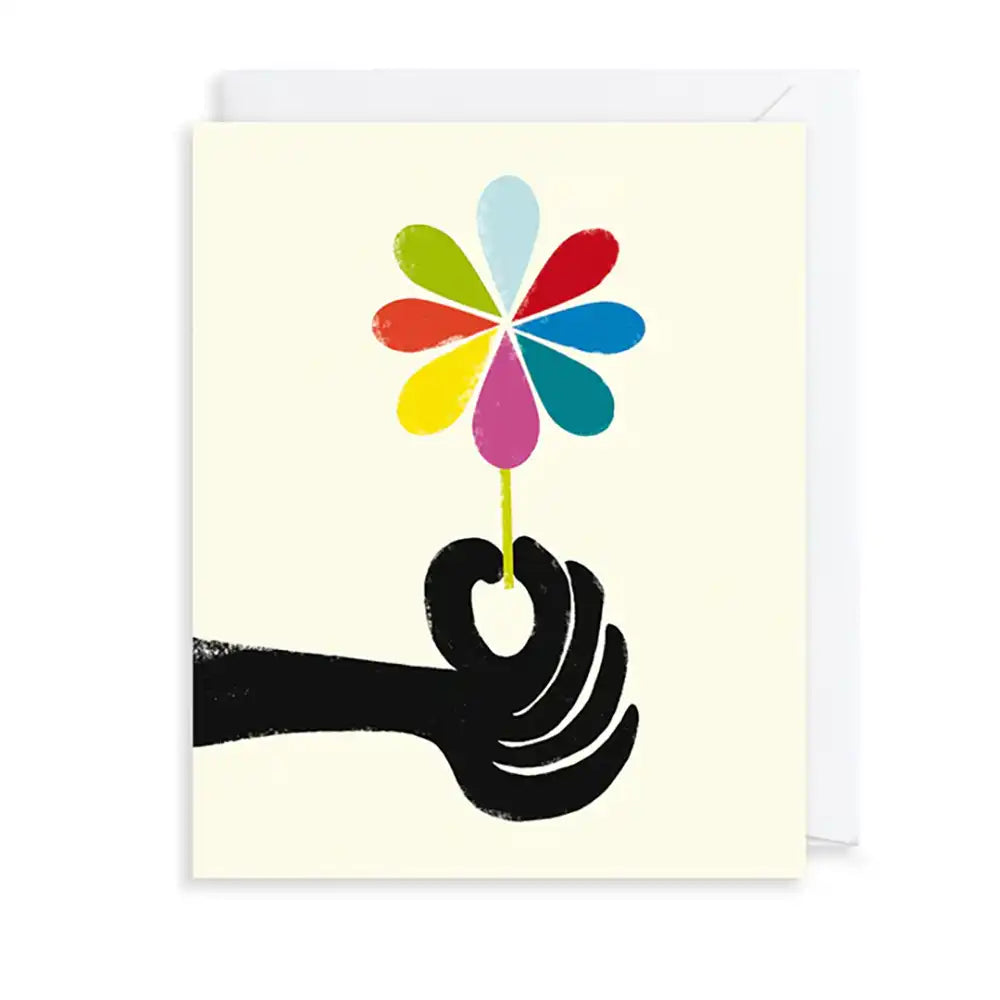 Hand & Flower Greetings Card