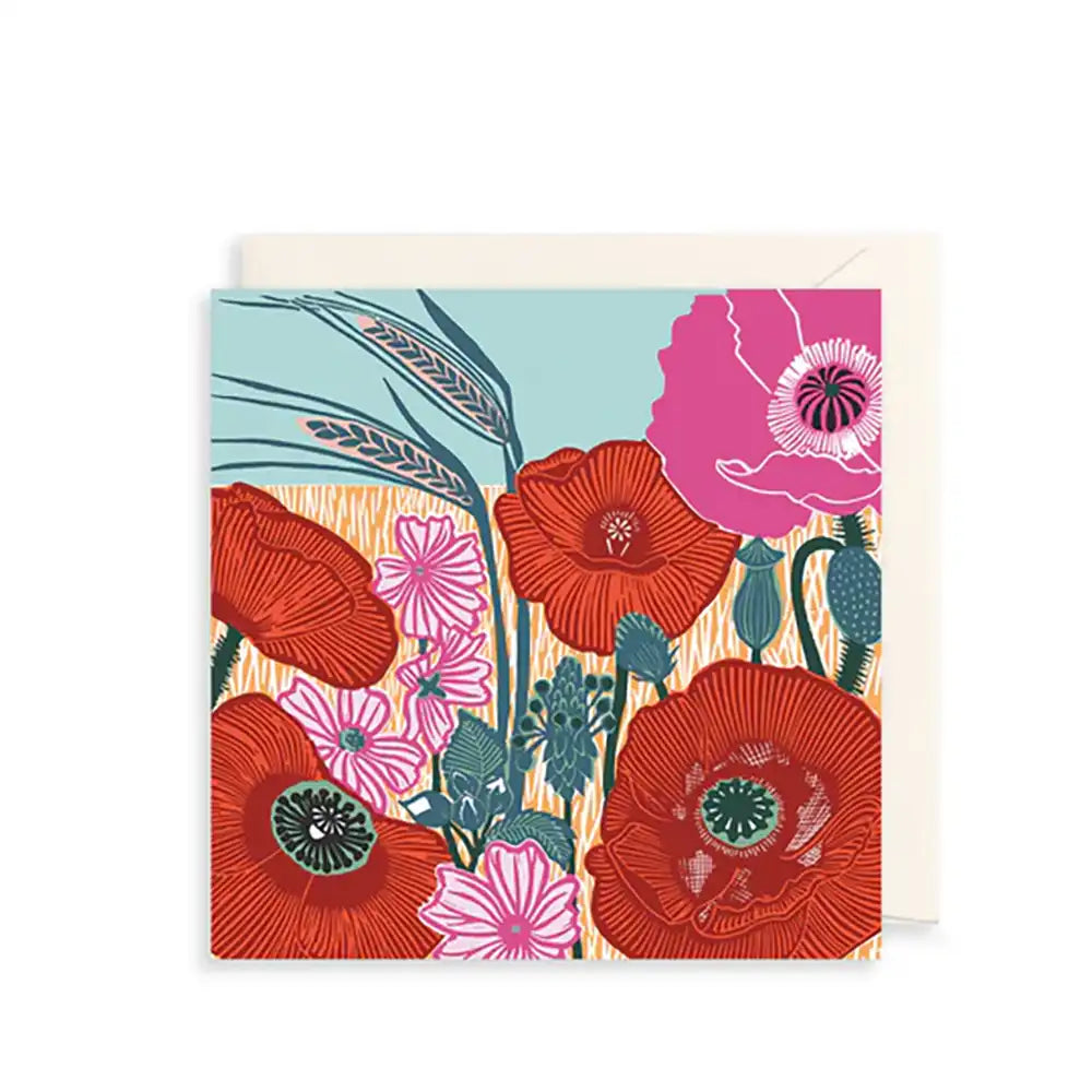 Wild Poppies Greetings Card