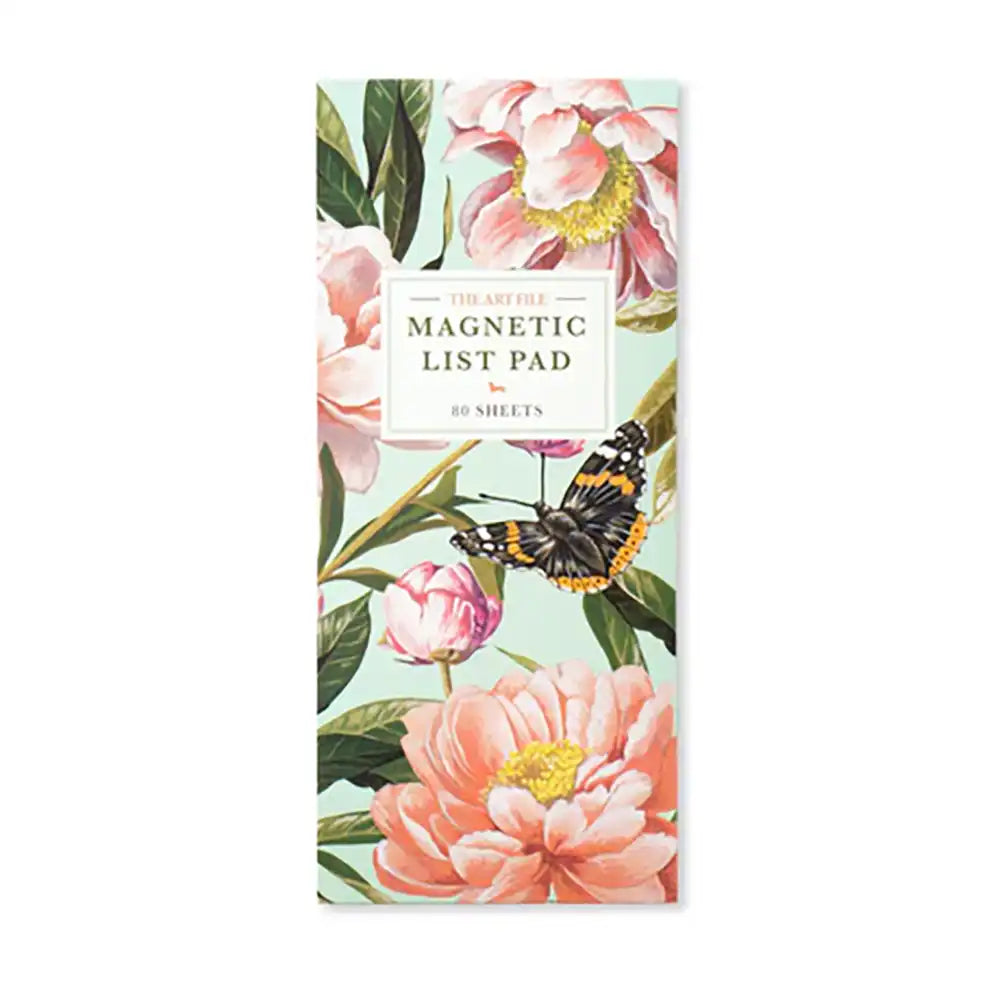 Magnetic List Pad - Pink Flowers