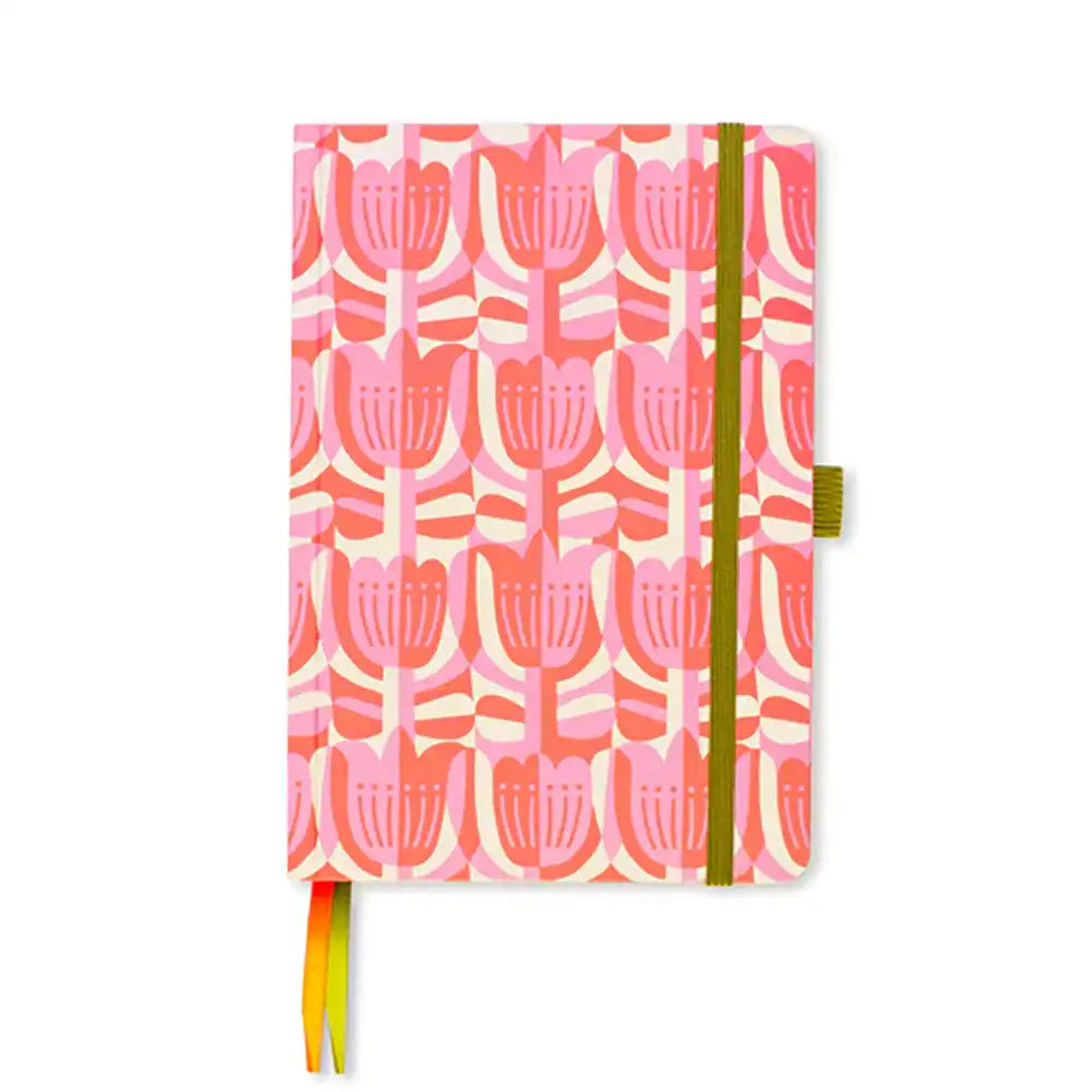 A5 Hardback Notebook - Pink Tulips