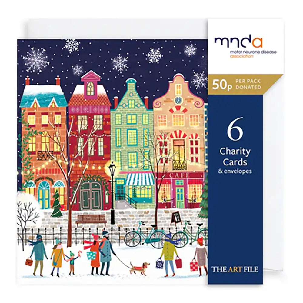 6 Pack Christmas Cards - Christmas Townhouses in aid of MNDA