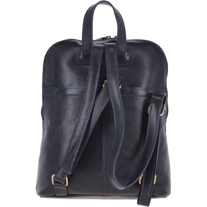 Ashwood Leather Small Backpack in Navy