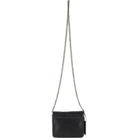 Ashwood Leather cross body black bag. Chain. Back view.