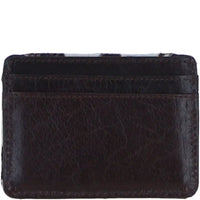 Black leather wallet on a white background