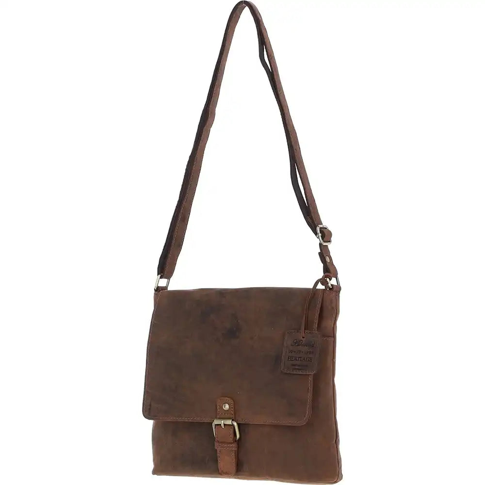 Vintage Elegance Leather Malvern Bag - Brown