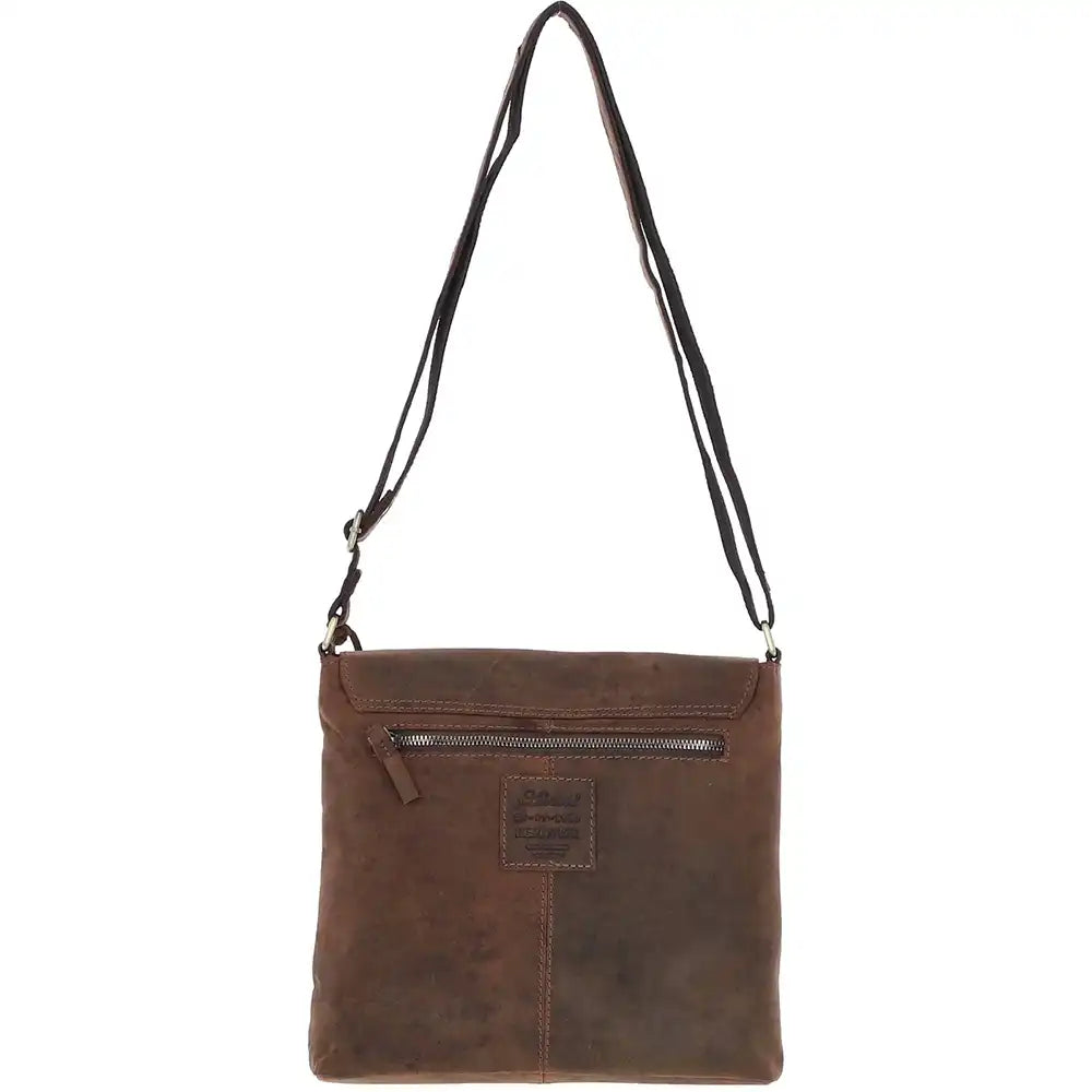 Vintage Elegance Leather Malvern Bag - Brown