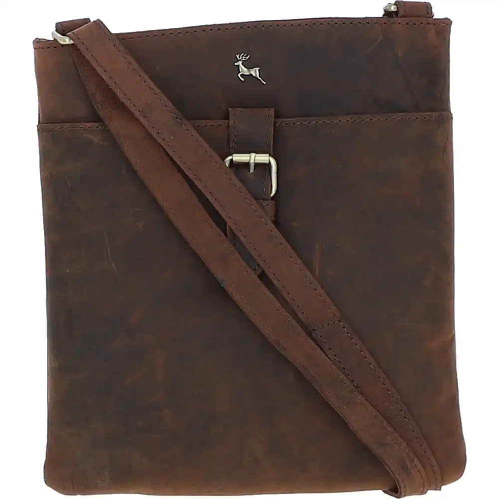 Leather Crossbody Bronco Reporter Bag