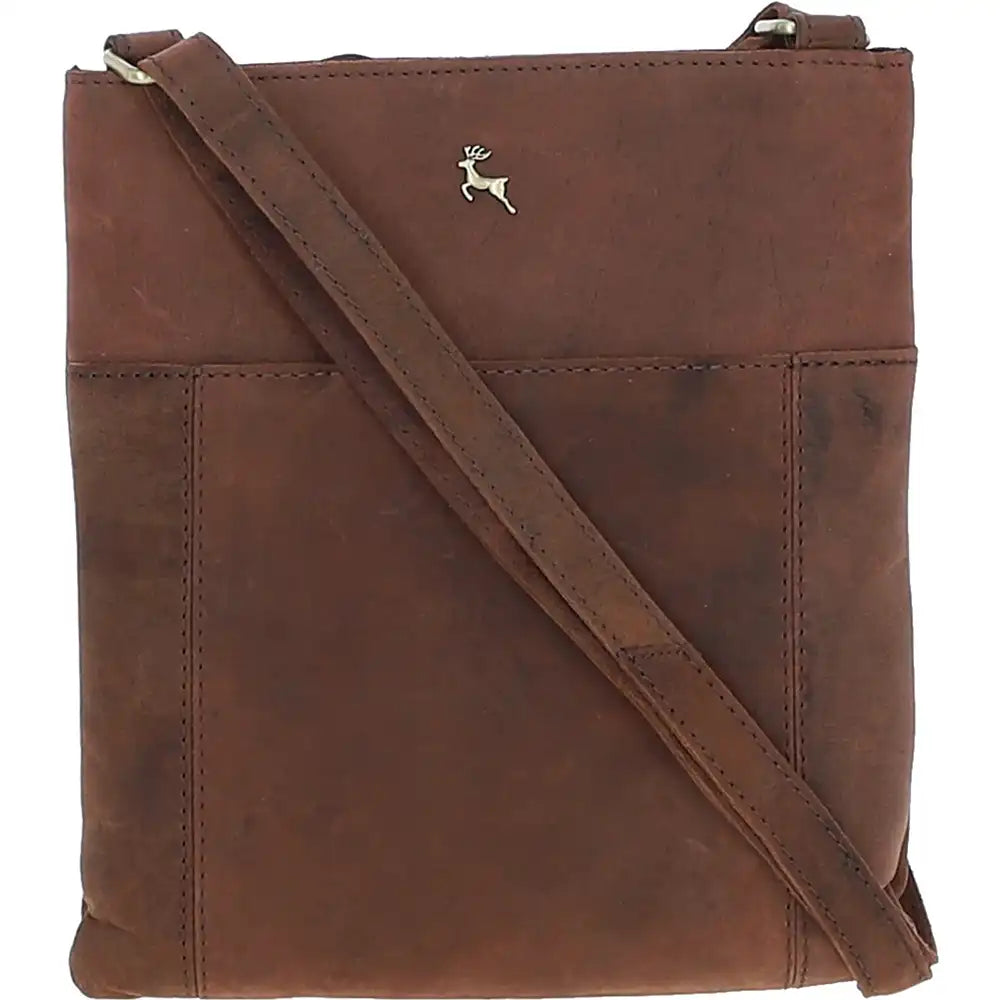 Leather Crossbody Slip Reporter Bag