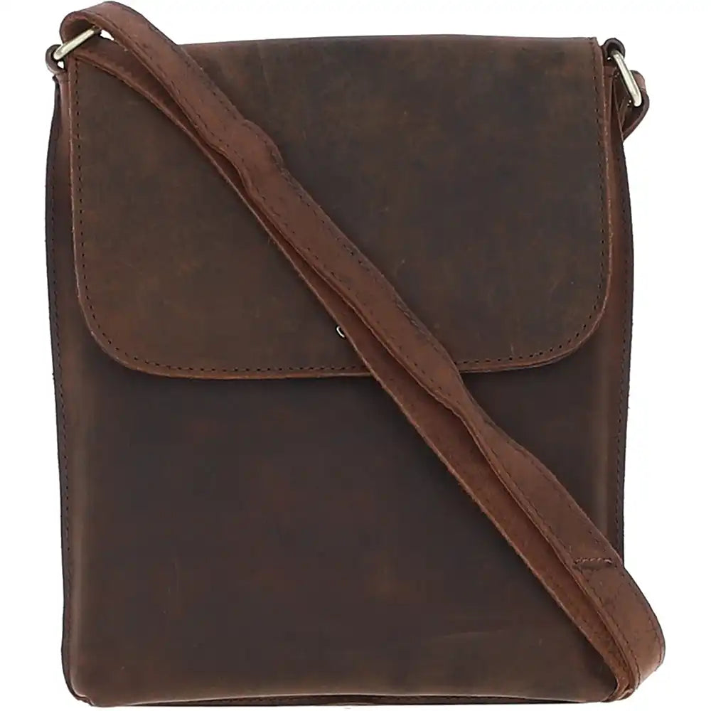 Leather Crossbody Flap Reporter Bag