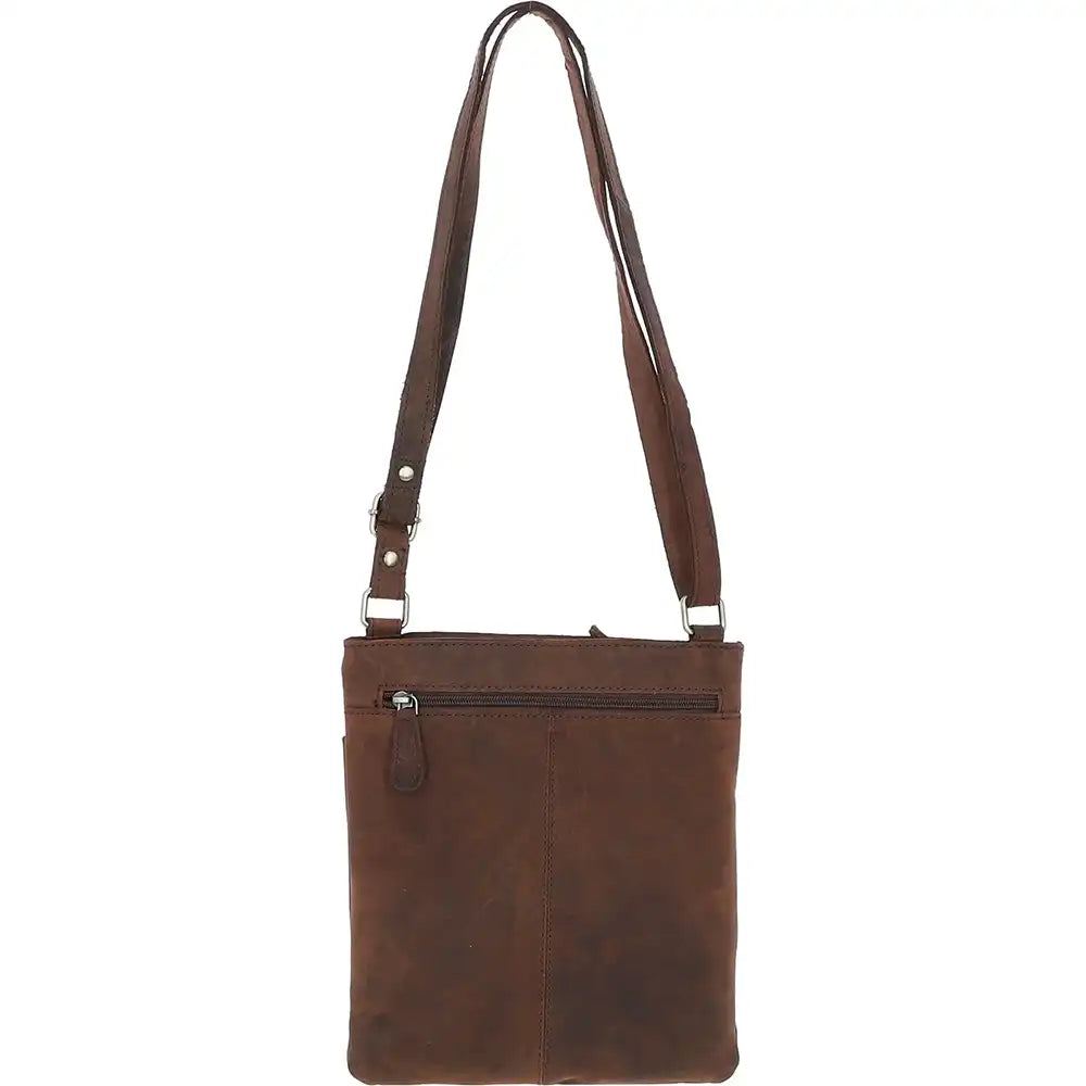 Leather Crossbody Scoop Reporter Bag