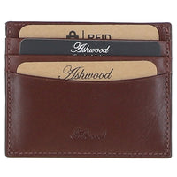 Ashwood Leather card wallet in brown leather.