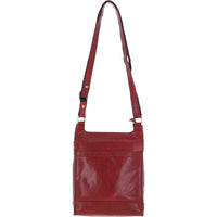 Red crossbody bag on a white background
