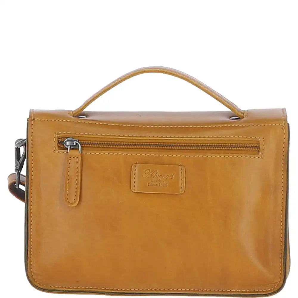 Leather Satchel in Mustard
