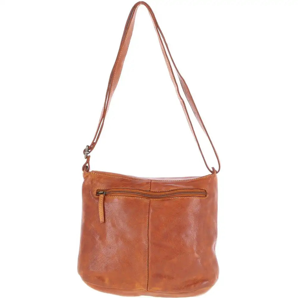 Large Leather Satchel Bag - Honey Tan