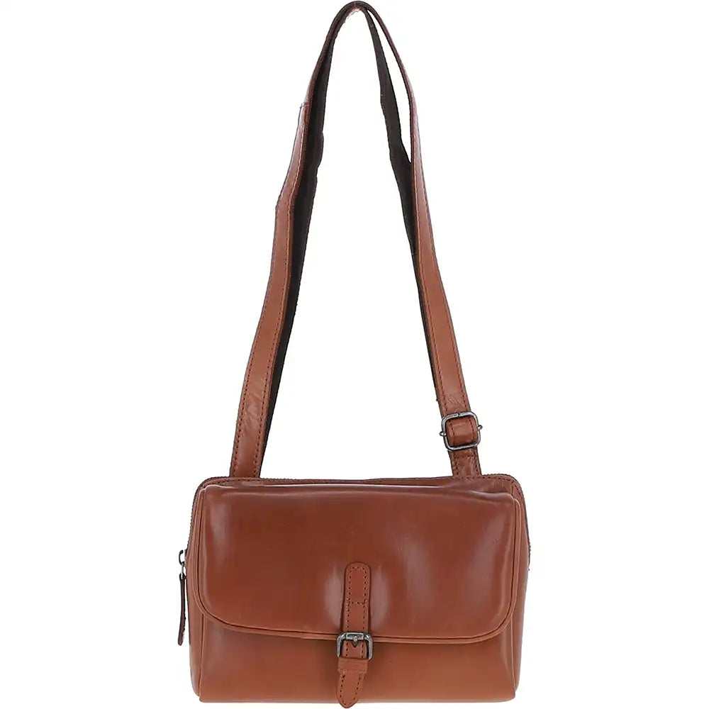 Small Leather Satchel - Tan