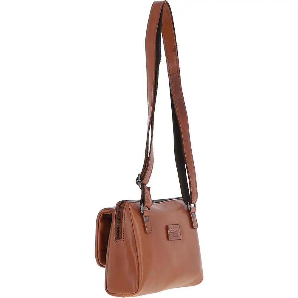 Small Leather Satchel - Tan