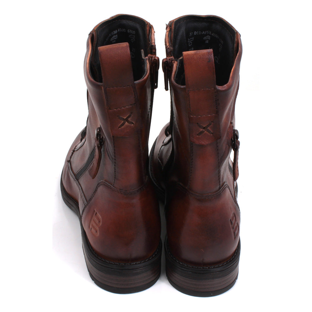 Bagatt Leather Ankle Boots Cognac