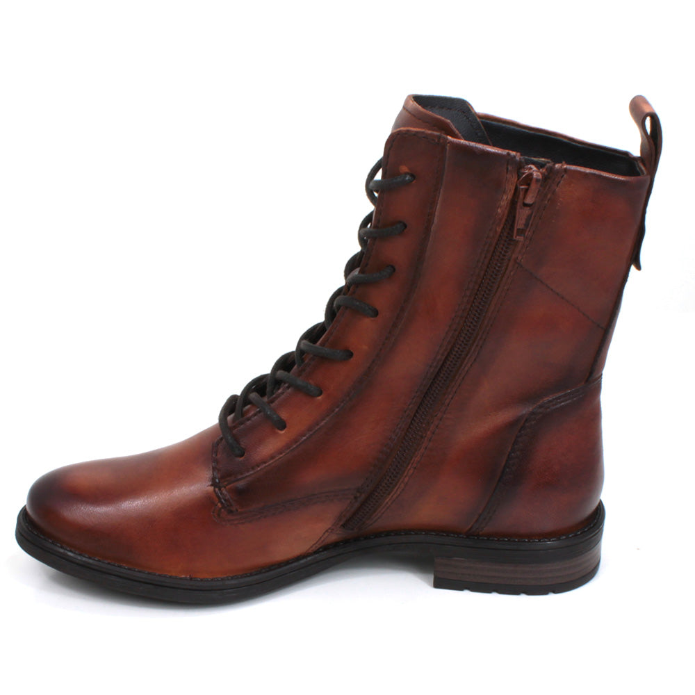 Bagatt Leather Ankle Boots Cognac